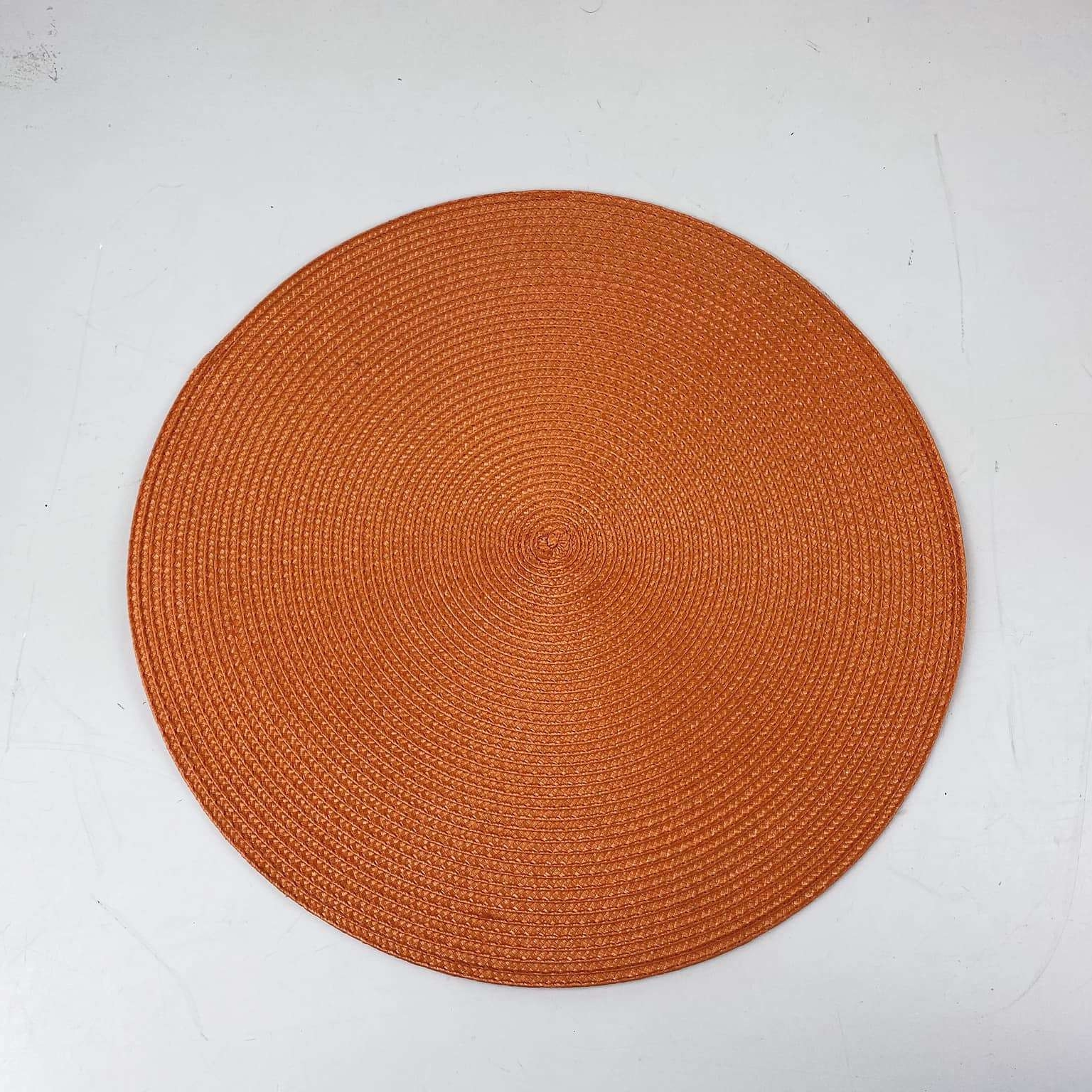 Підкладка сервірувальна кругла оранж плетена TT-112