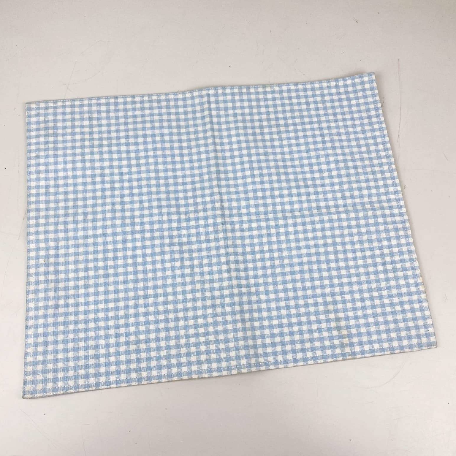 Підкладка для сервіровки біло-блакитна клітинка текстиль TT-133