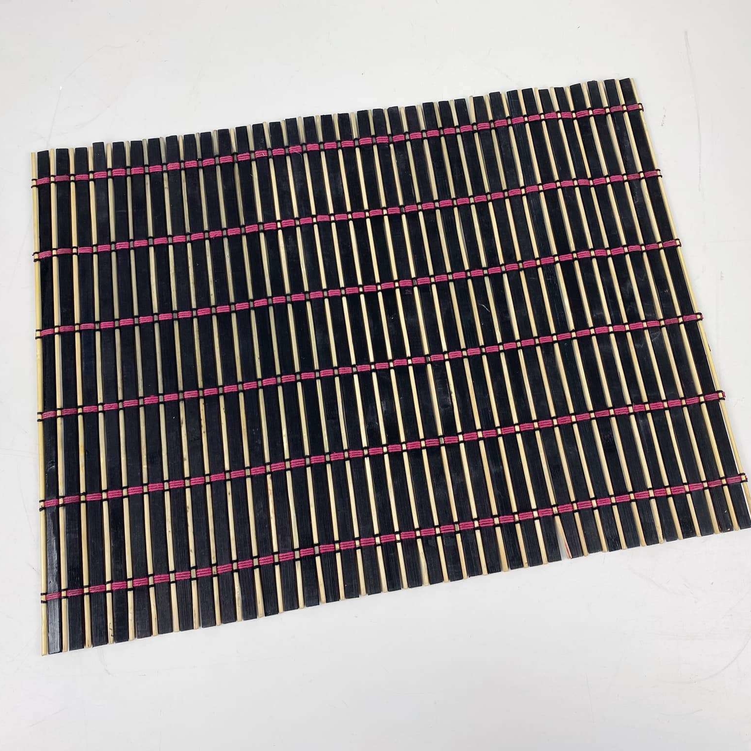 Підкладка для сервіровки чорна/натур/рожева бамбук TT-153