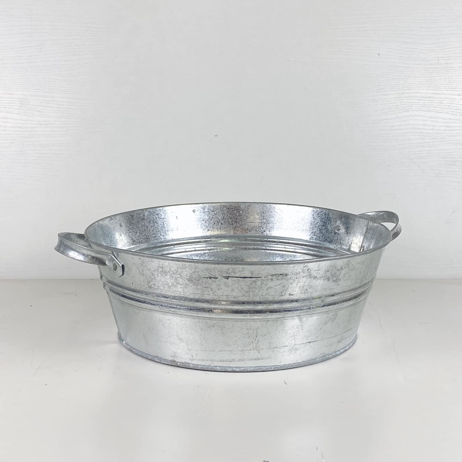 Ємність з 2 ручками кругла оцинкована 4