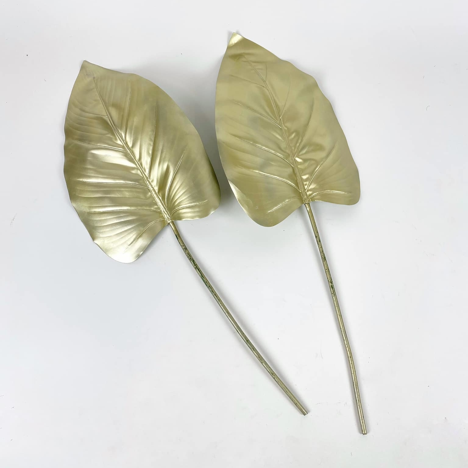 Лист тропичний великий штучний золото FW-193