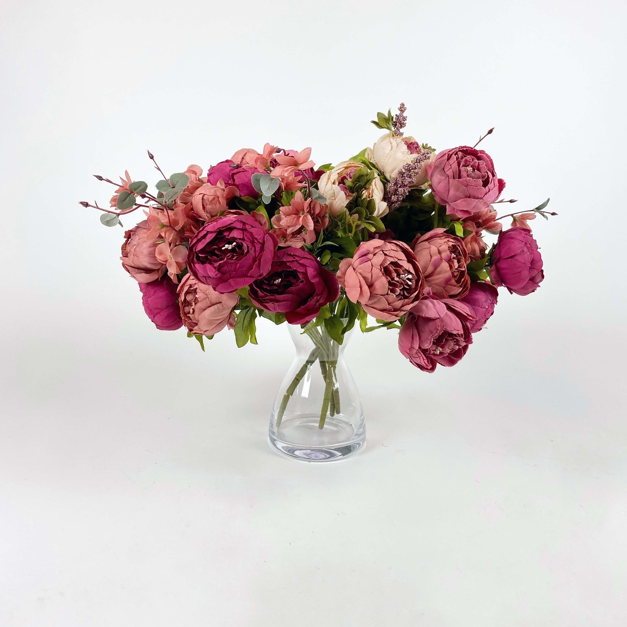 Букет Півоній штучний коралово-червоний мікс FW-229