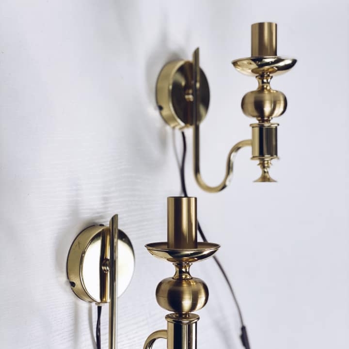 Бра-канделябр метал золото LW-026