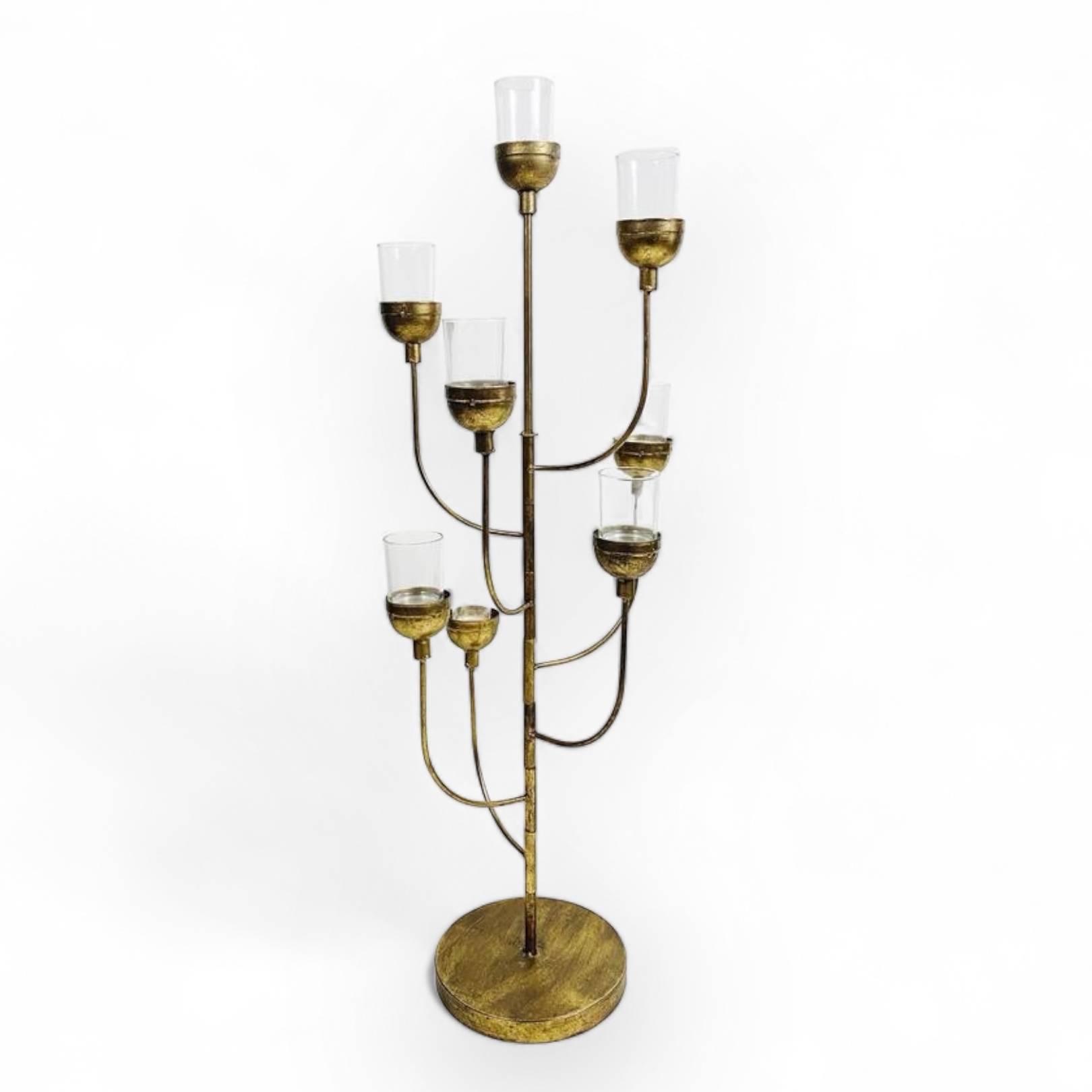 Канделябр на 8 свічок метал золото CA-137