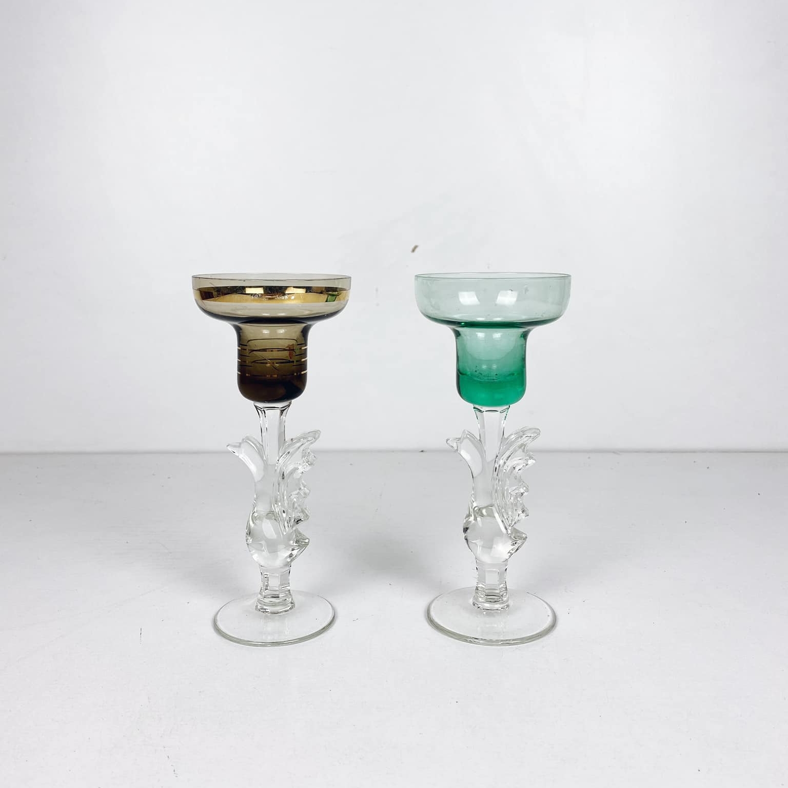 Підсвічник вінтаж скло CA-141