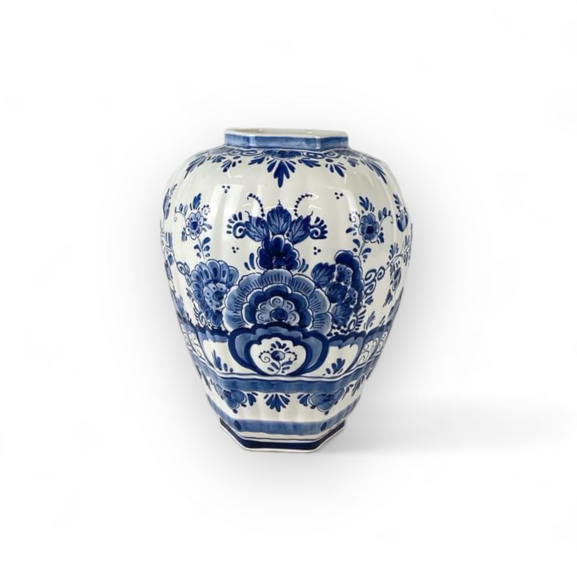 Ваза синій розпис делфт порцеляна вінтаж VA-424