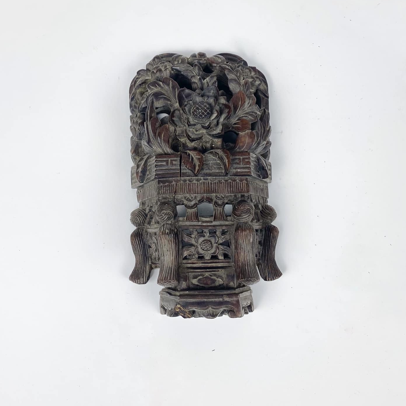 Панно рельєфне Квіти Азія дерево різблення вінтаж WD-079