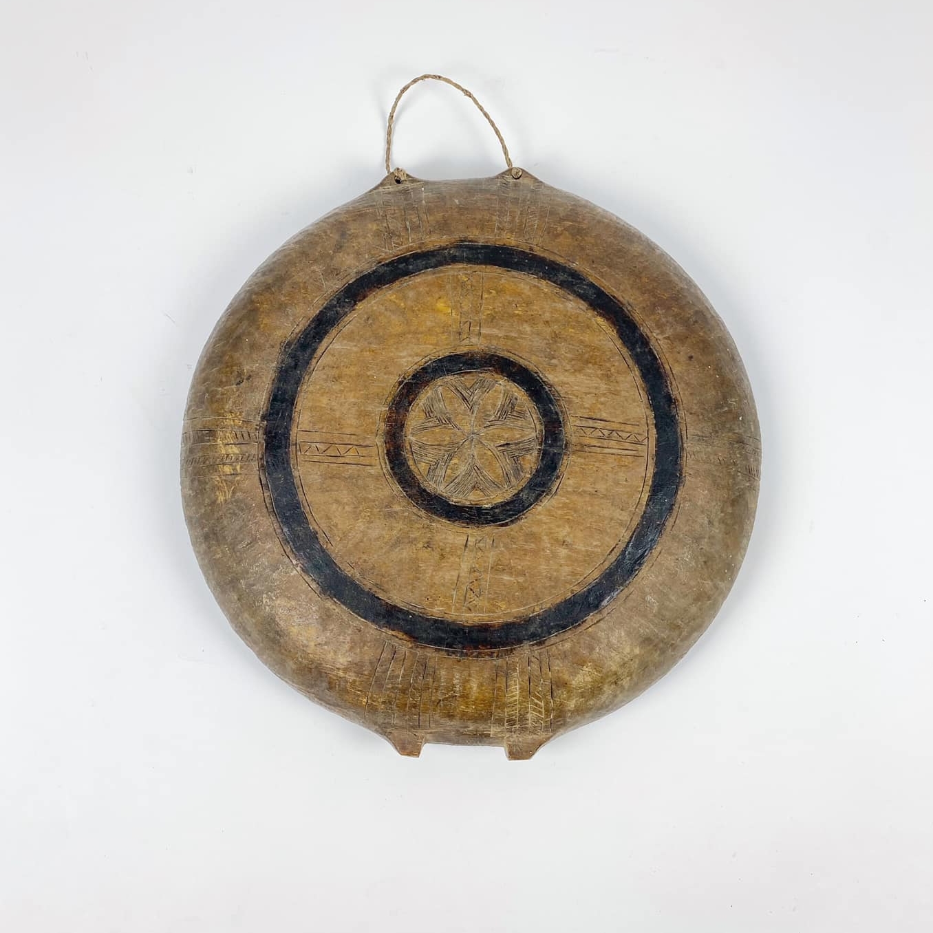 Панно кругле (гонг) Африка дерево різблення WD-089