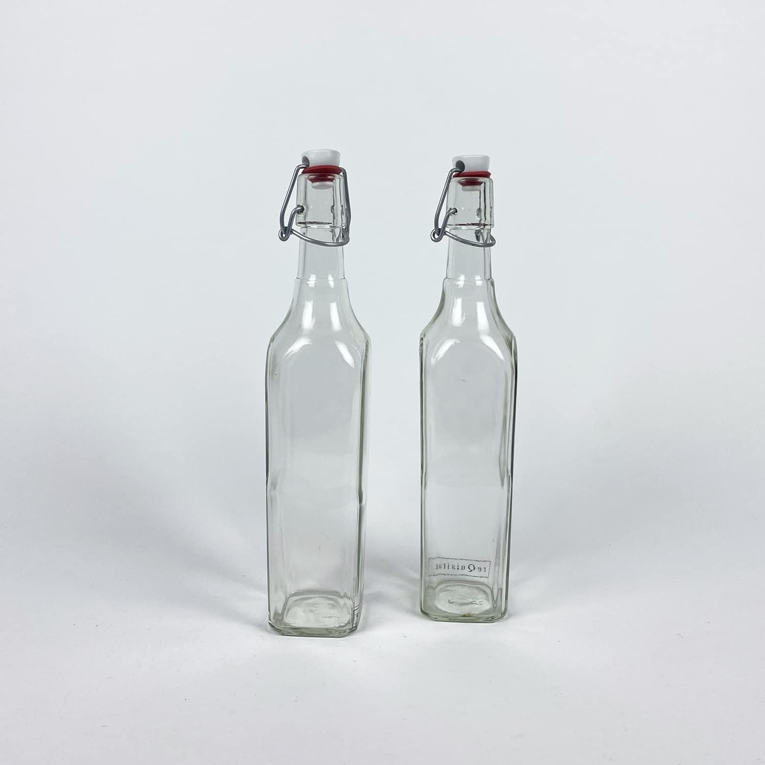 Пляшка з корком на пружині прозоре скло KF-075