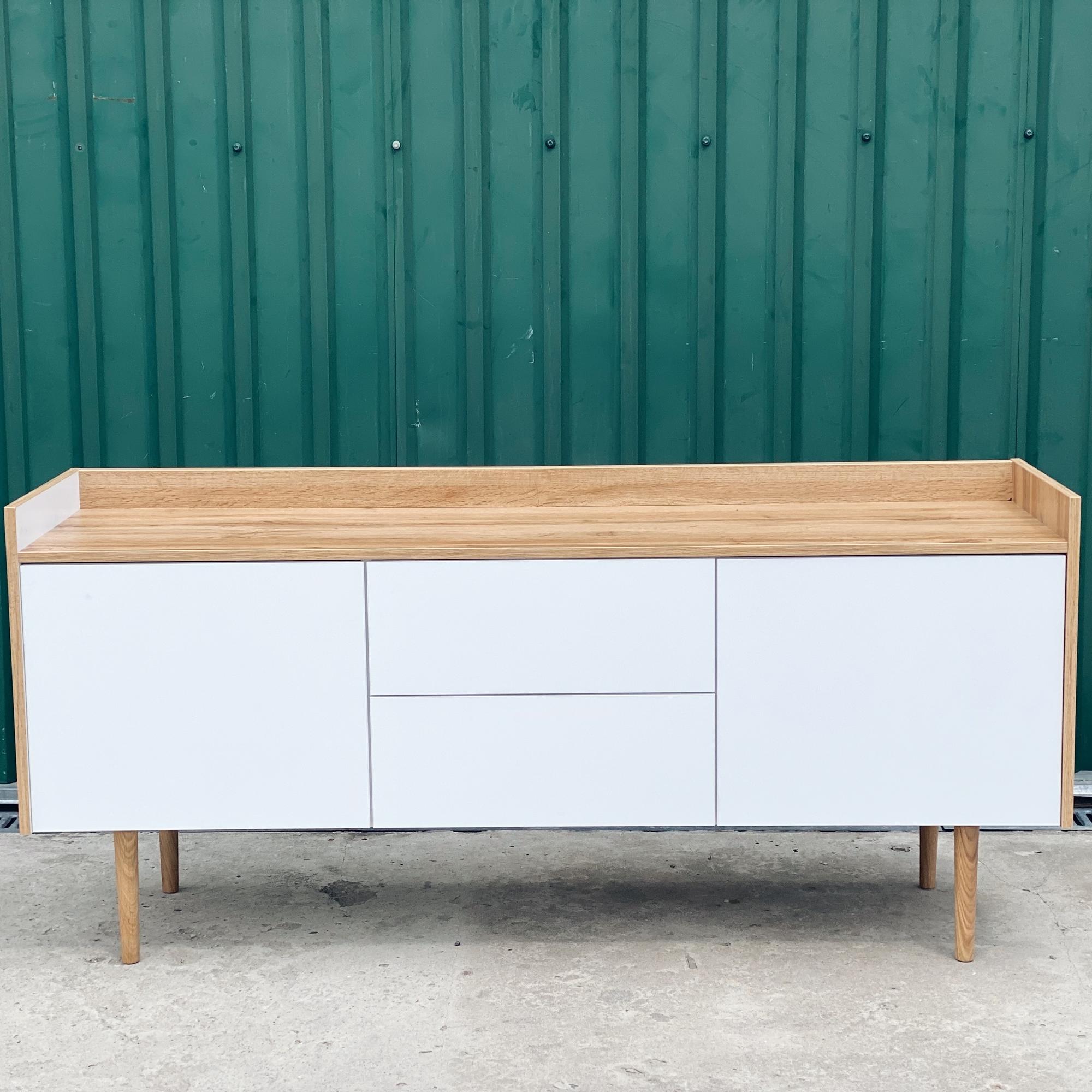 Комод/тумба під TV на ніжках білий/дуб CB-083