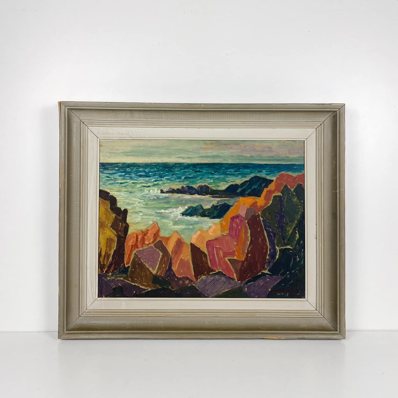 Живопис пейзаж Море і скелі в рамці AR-844