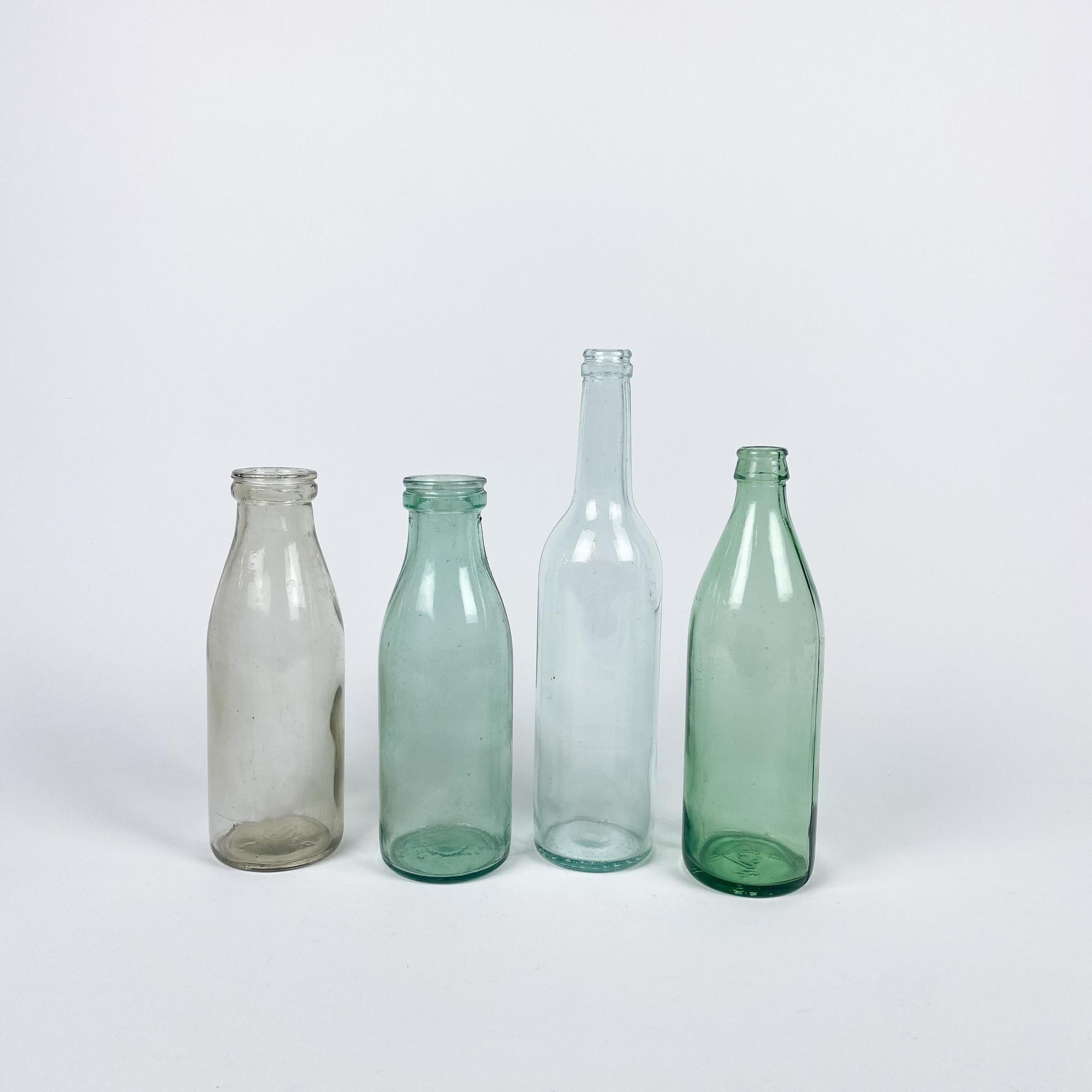 Пляшка кольорове скло вінтаж KF-080