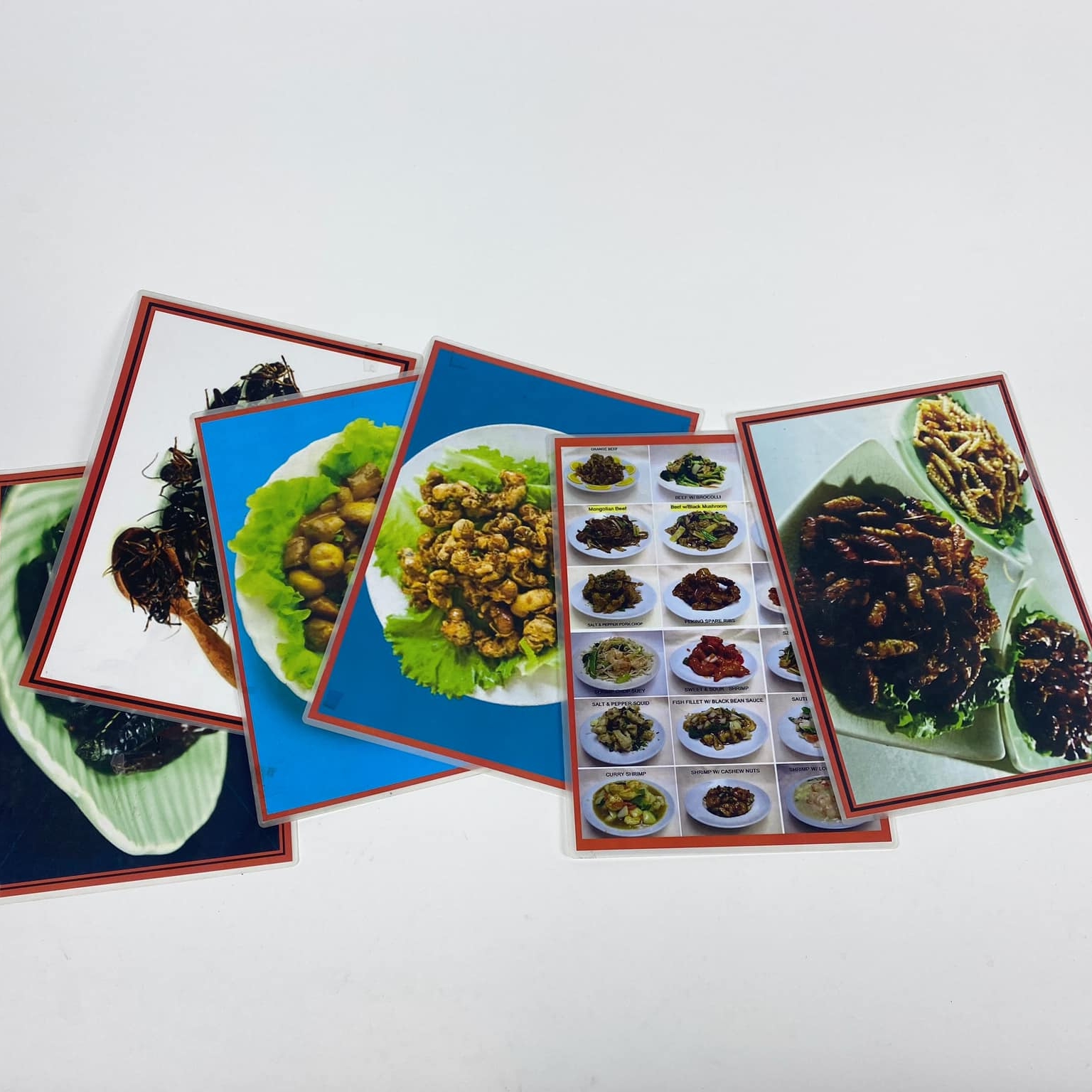 Меню азійських блюд ламіноване 2