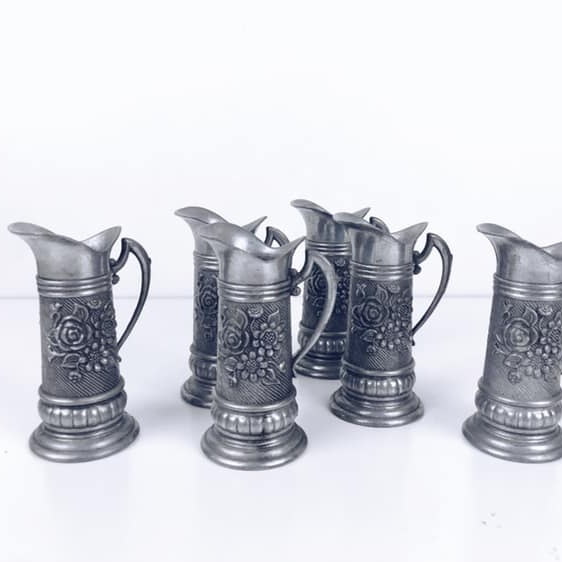 Глечик малий олово вінтаж JU-103