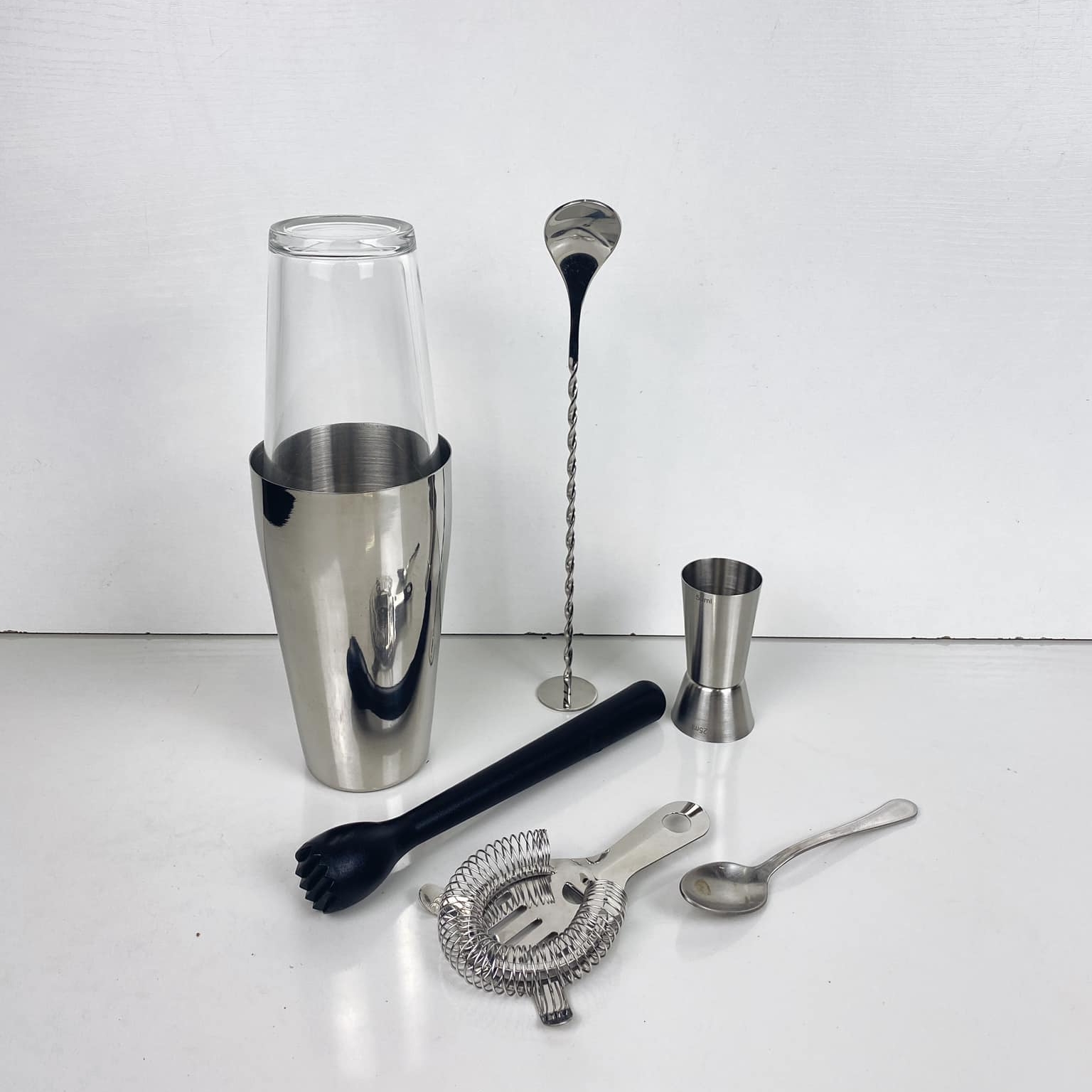 Шейкер та аксесуари нерж сталь/скло BB-060