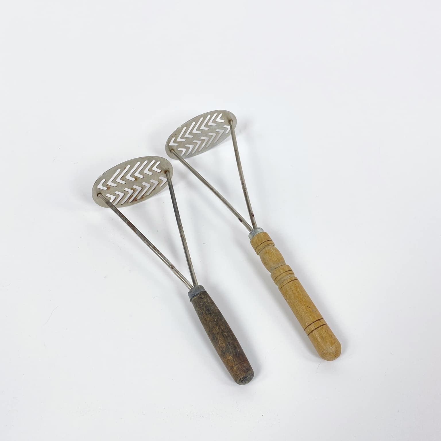 Товкачик для картоплі дерево/метал вінтаж KH-209