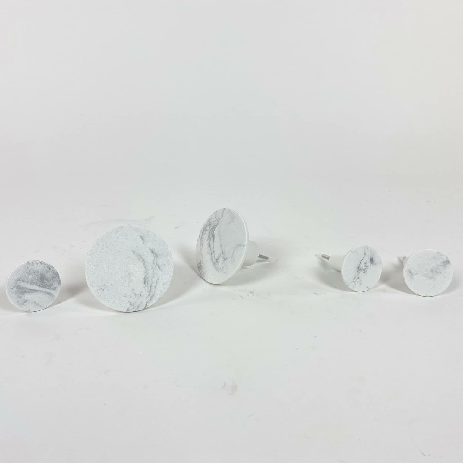 Комплект настінних декоративних гачків 5 шт "мармур"