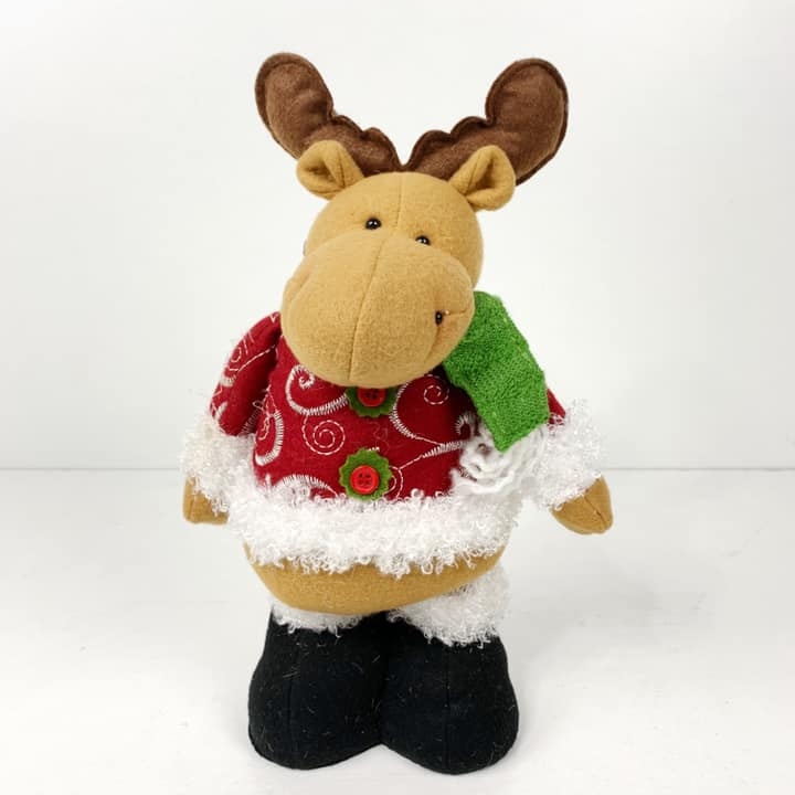 Іграшка м'яка Лось у светрі новорічний