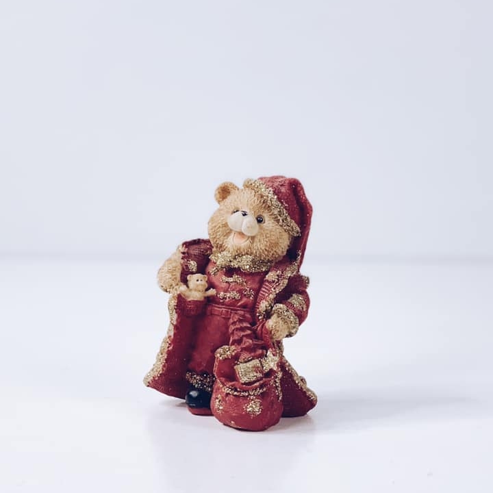 Статуетка Ведмедик новорічний полімер