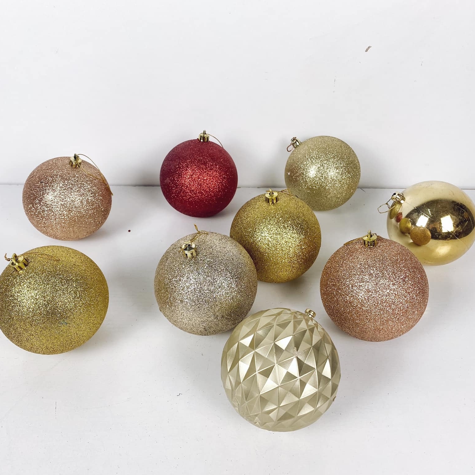 Ялинкова прикраса куля мікс глітер золото