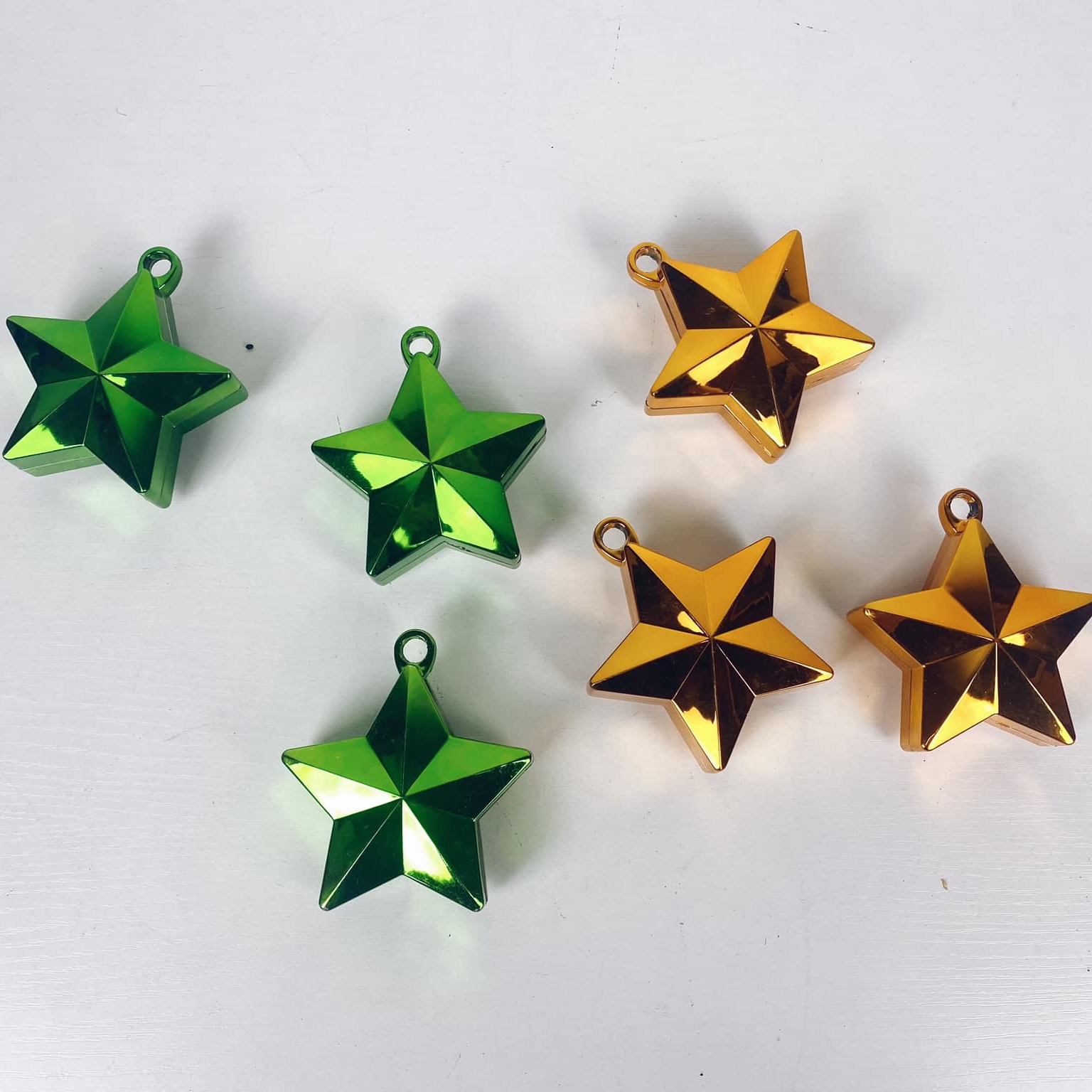 Ялинкова прикраса Зірка золото/зелена