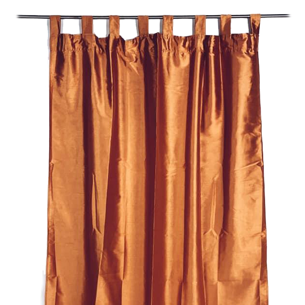 Штора на петлях шовк оранж CR-023