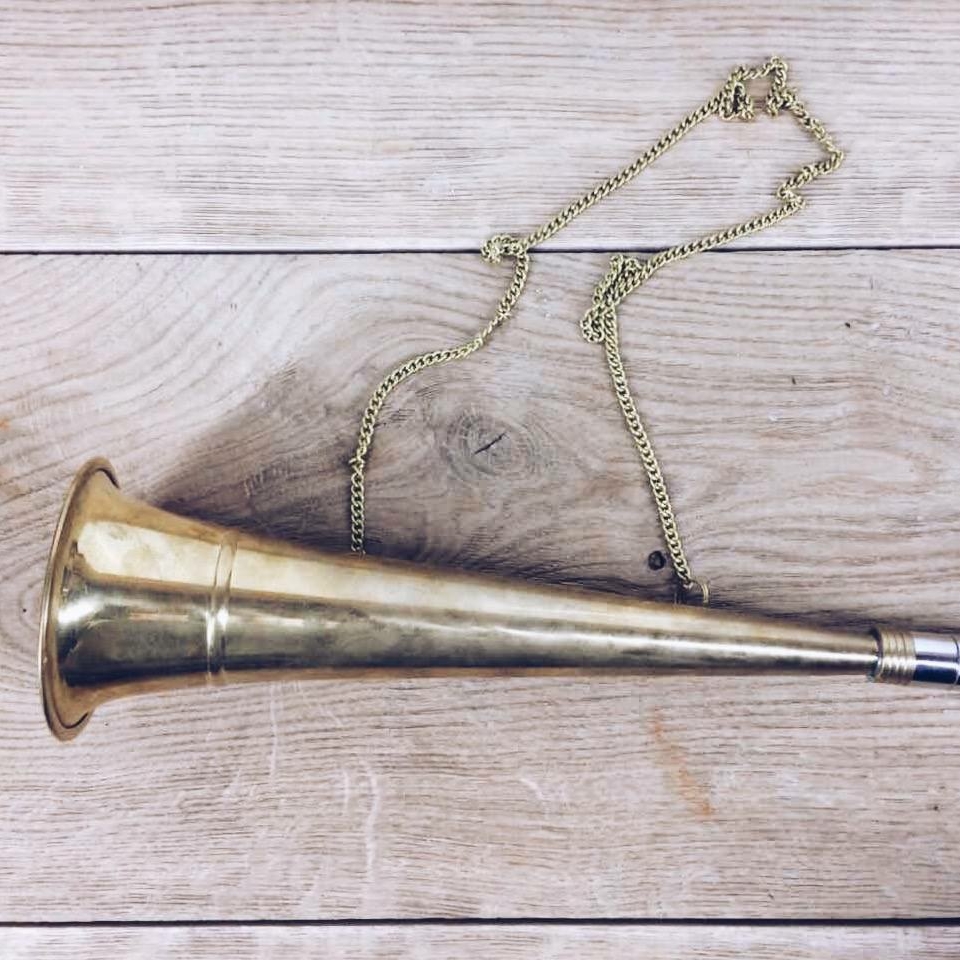 Труба-ріжок мисливська латунь вінтаж 2
