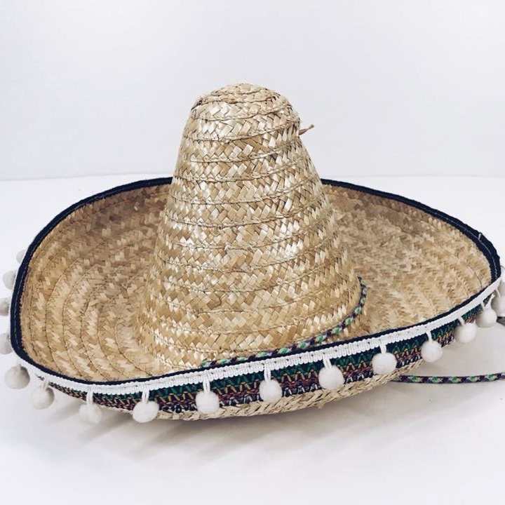 Капелюх мексиканський сомбреро беж соломка 1