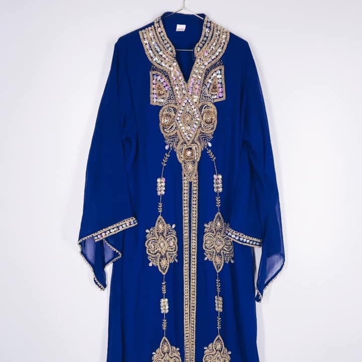 Сукня східна з вишивкою синій/золото 10