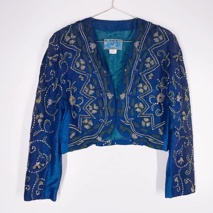 Жакет східний синій вишитий 12