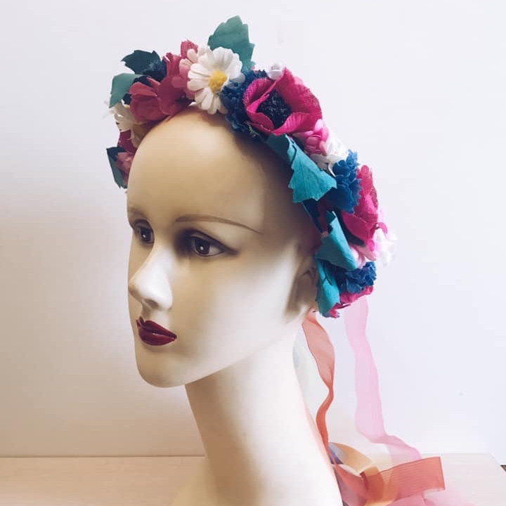 Віночок український штучні квіти вінтаж 2