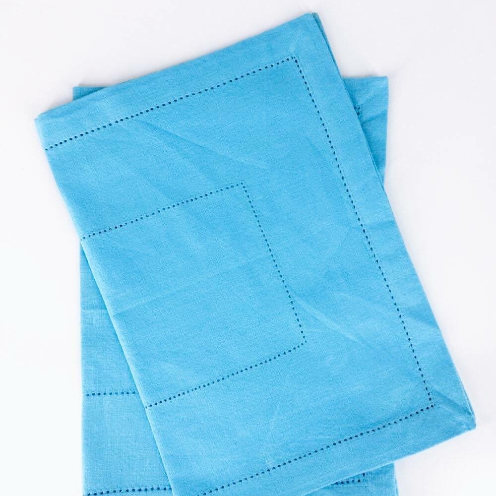 Серветка для сервіровки яскраво блакитна льон TT-171