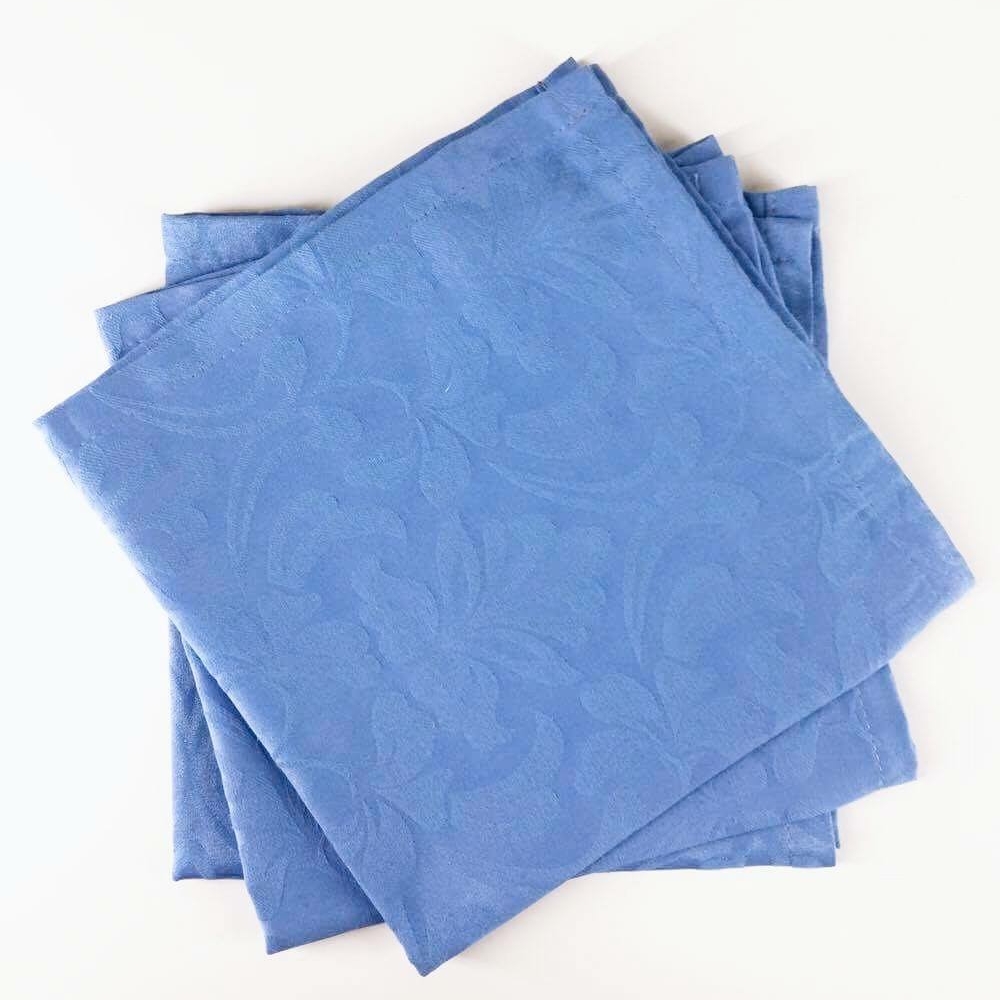 Серветка візерунки жакард блакитна бавовна TT-182