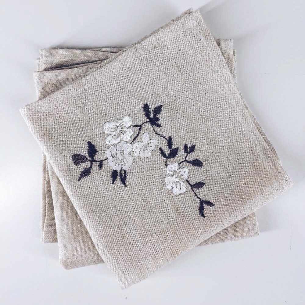 Серветка льон натур вишивка TT-191