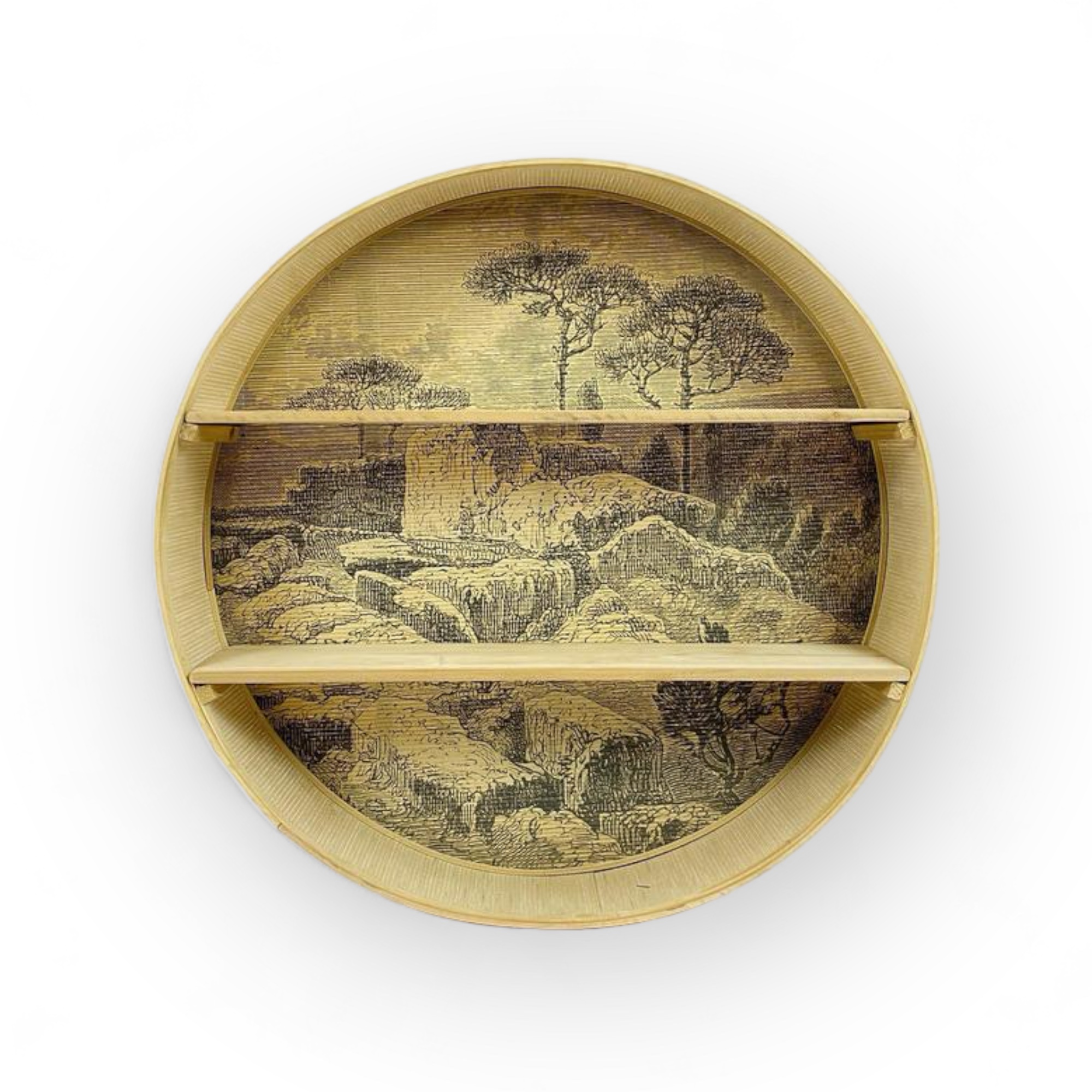 Полиця кругла з принтом бамбук SF-048