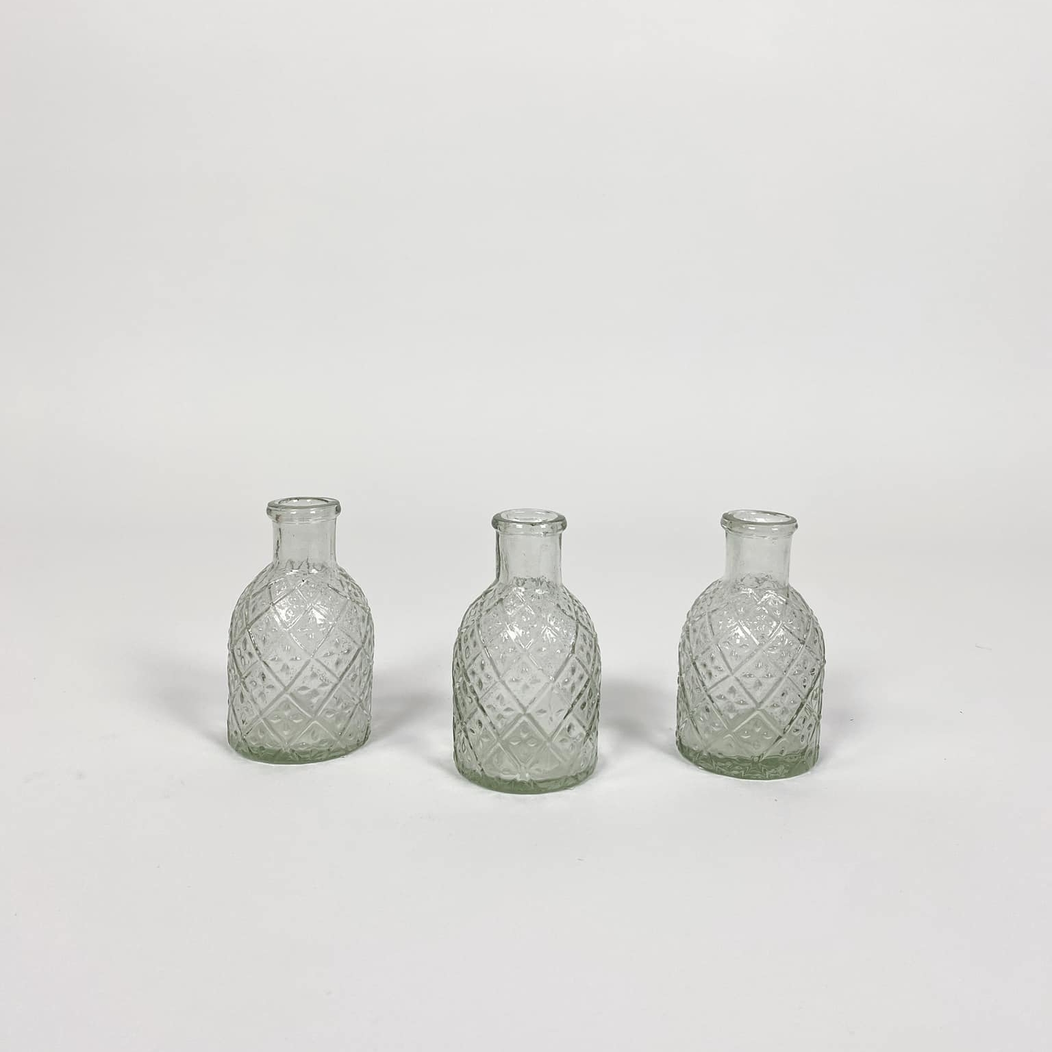 Підсвічник-ваза рельєфний прозоре скло CA-031