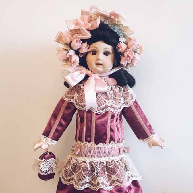 Лялька колекційна Angelique порцеляна/текстиль вінтаж 3