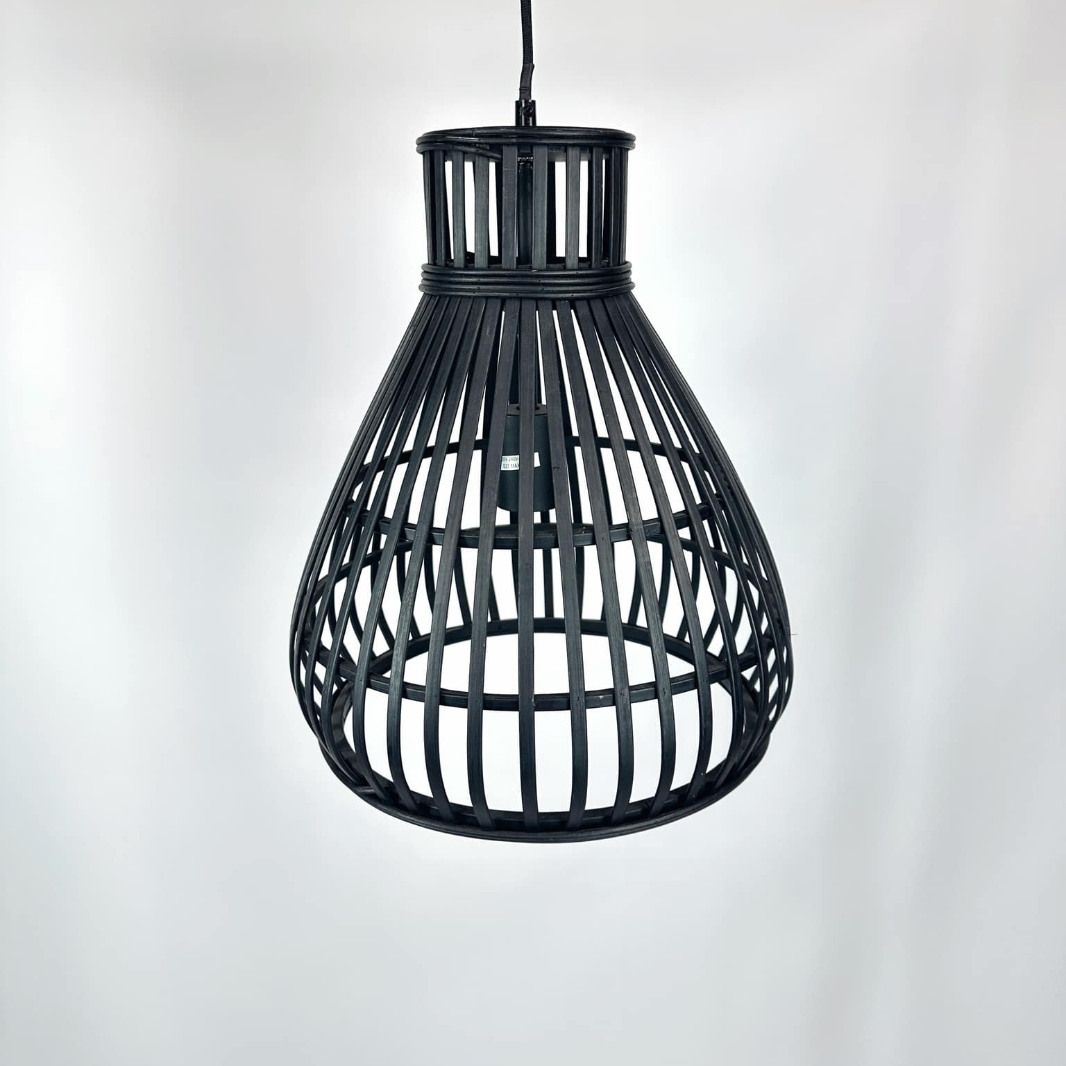 Світильник підвісний чорний бамбук LS-049