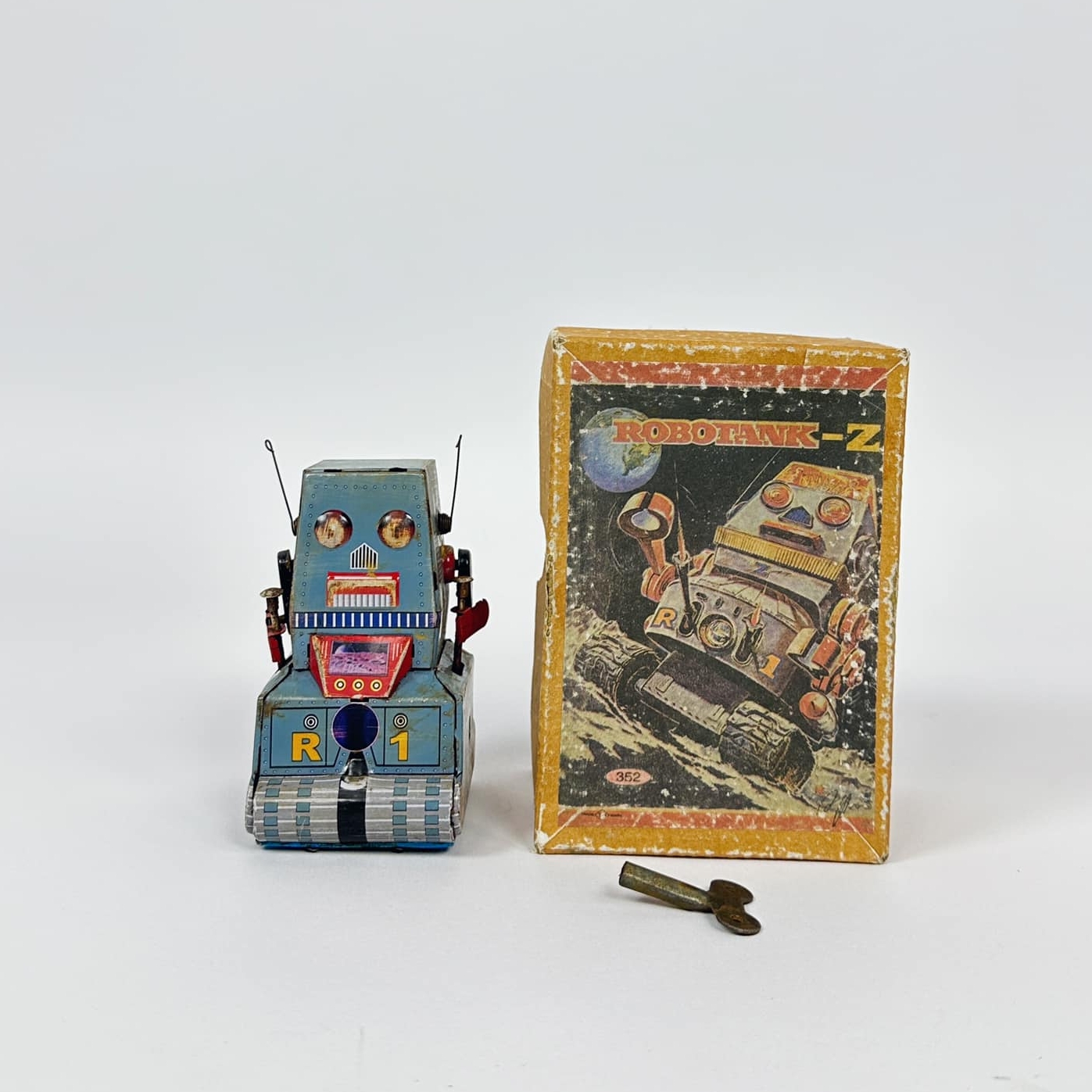 Іграшка механічна Робот Robotank ретро метал