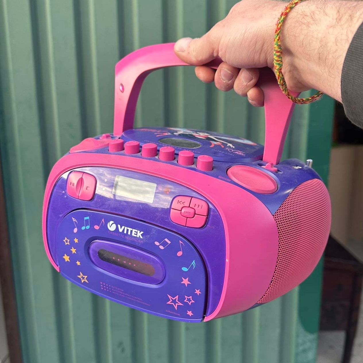 Магнітофон касетний/cd дитячий фіолетово-рожевий