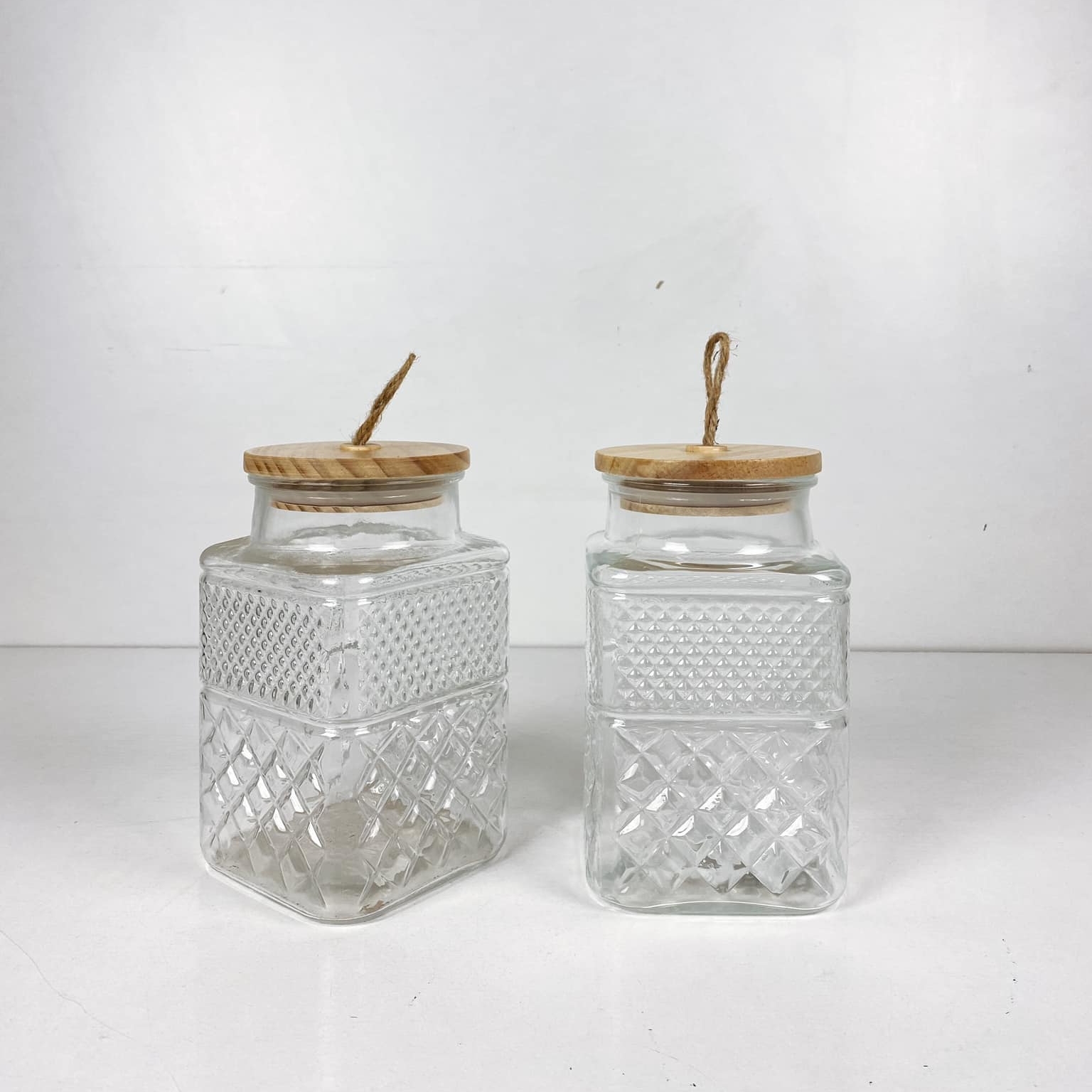 Банка для печива/сипучих рельєфне прозоре скло KB-074