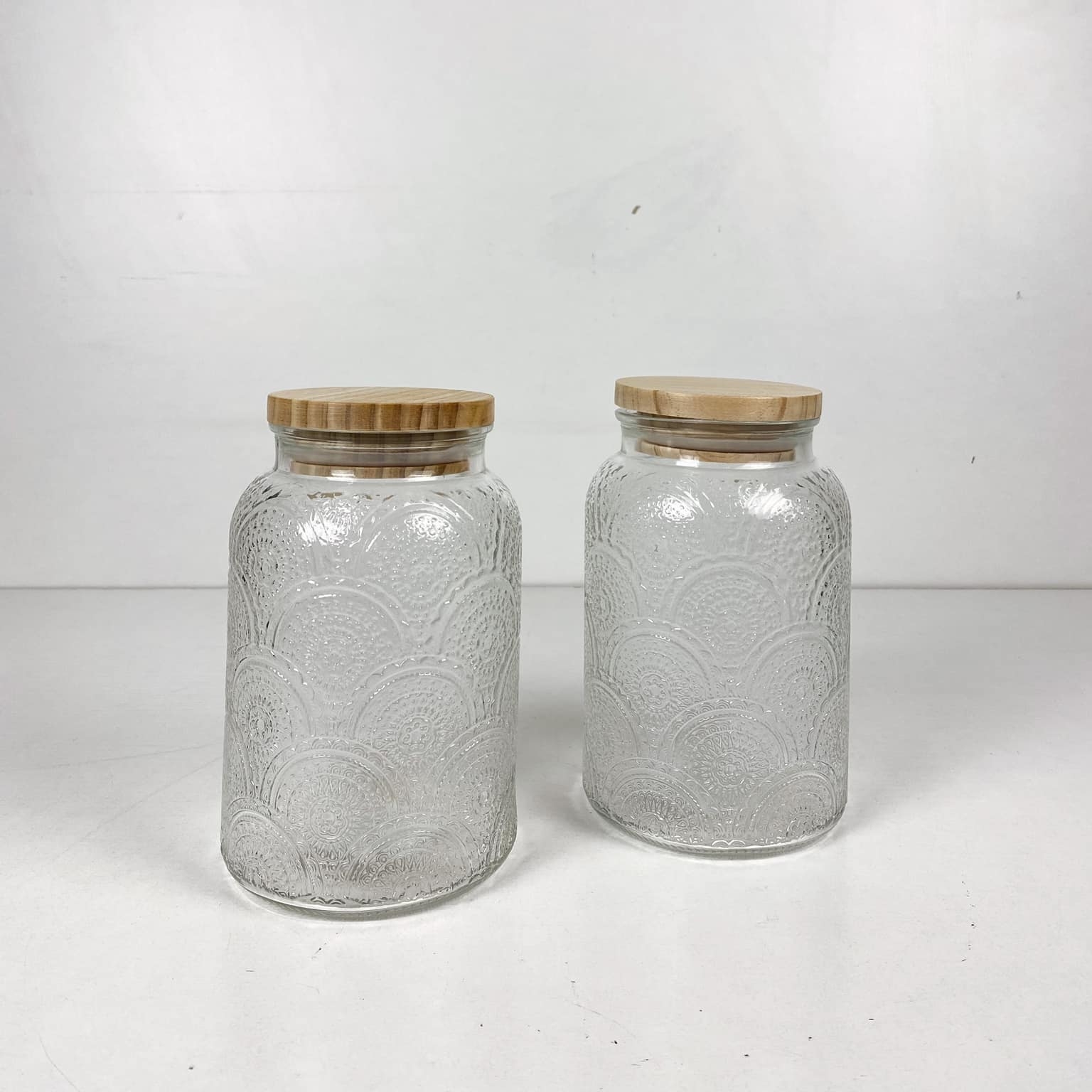 Банка для печива/сипучих рельєфне прозоре скло KB-076