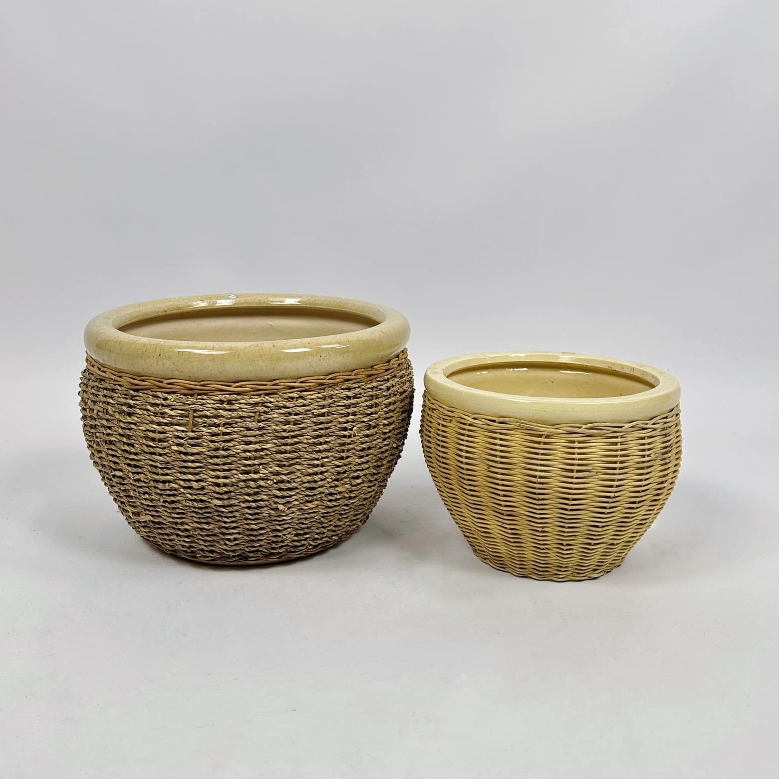 Кашпо кераміка/лоза беж