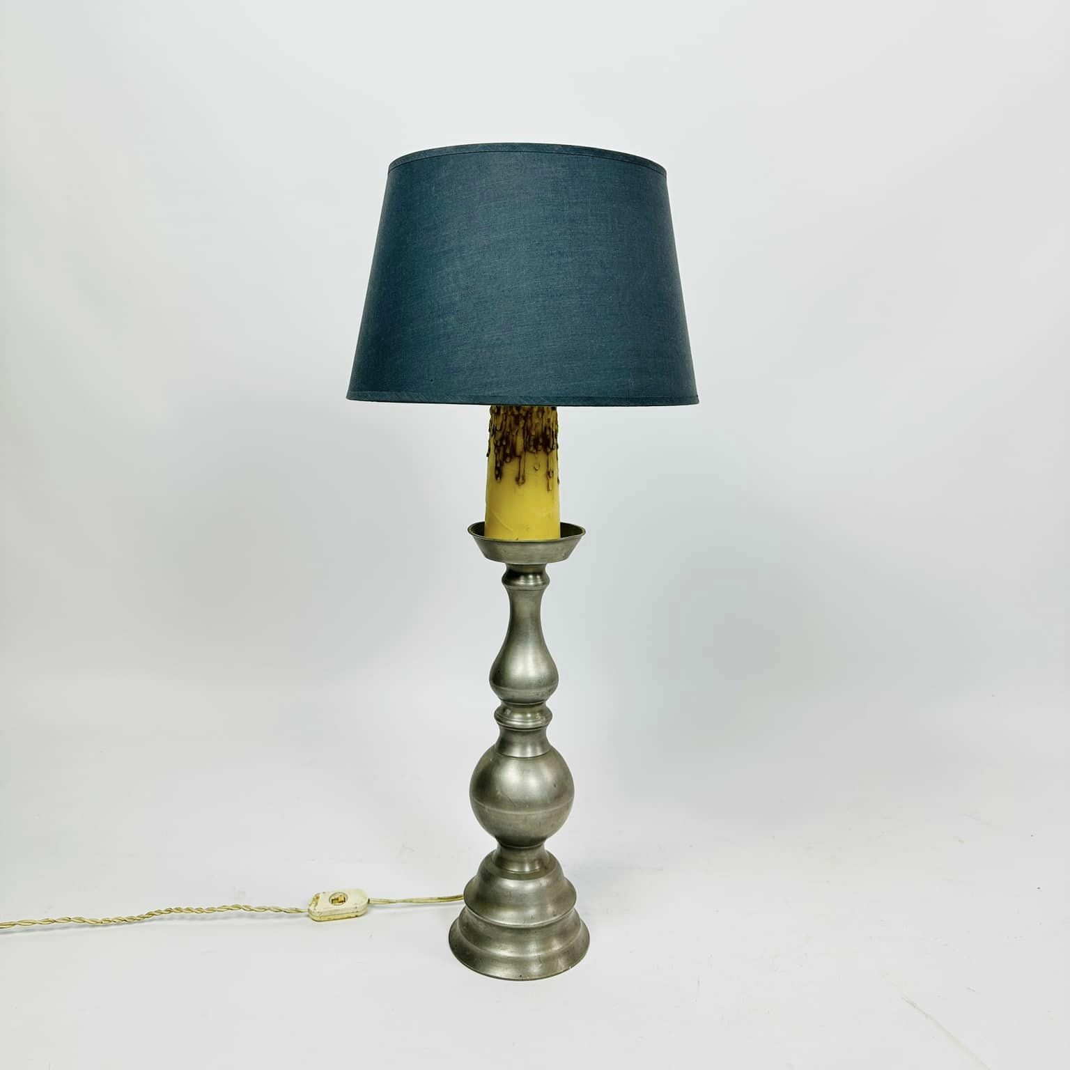 Лампаі настільна база фігурна олово вінтаж LT-273