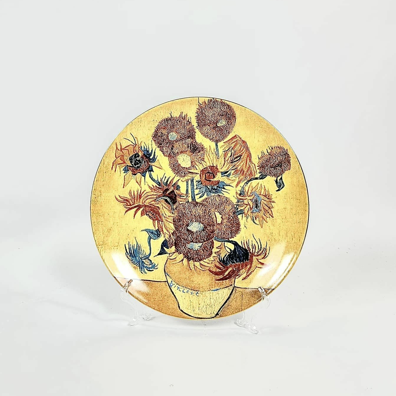 Тарілка декоративна настінна Соняшники Ван Гога