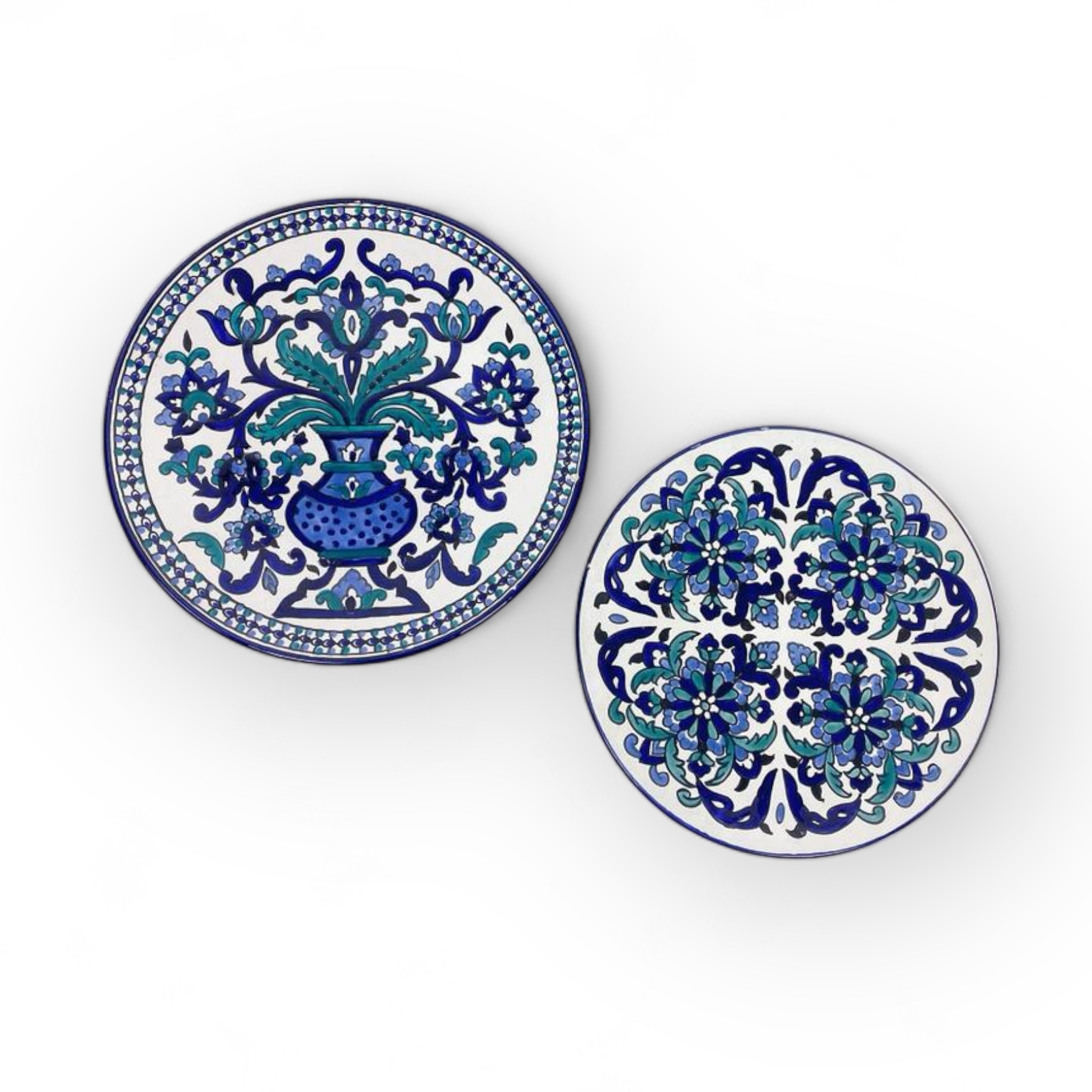 Тарілка декоративна настінна синій розпис кераміка