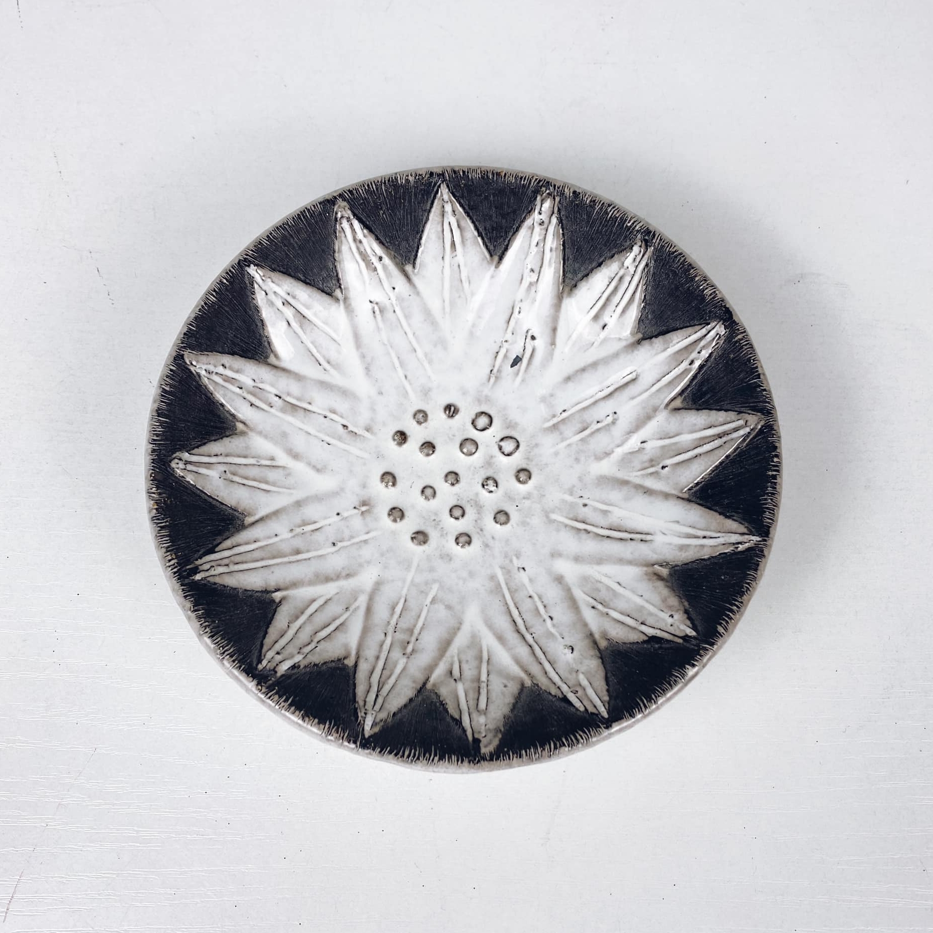 Тарілка декоративна Квітка кераміка вінтаж