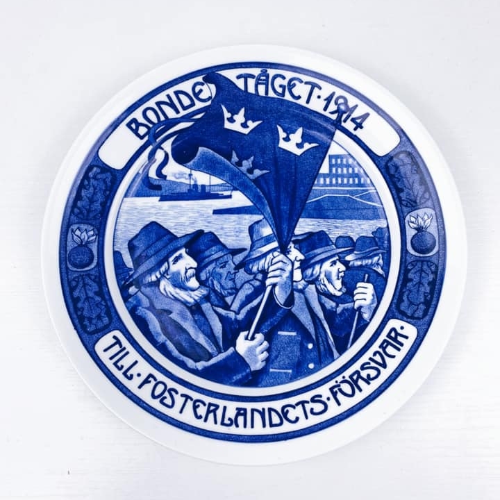 Тарілка декоративна синій розпис Свято порцеляна вінтаж