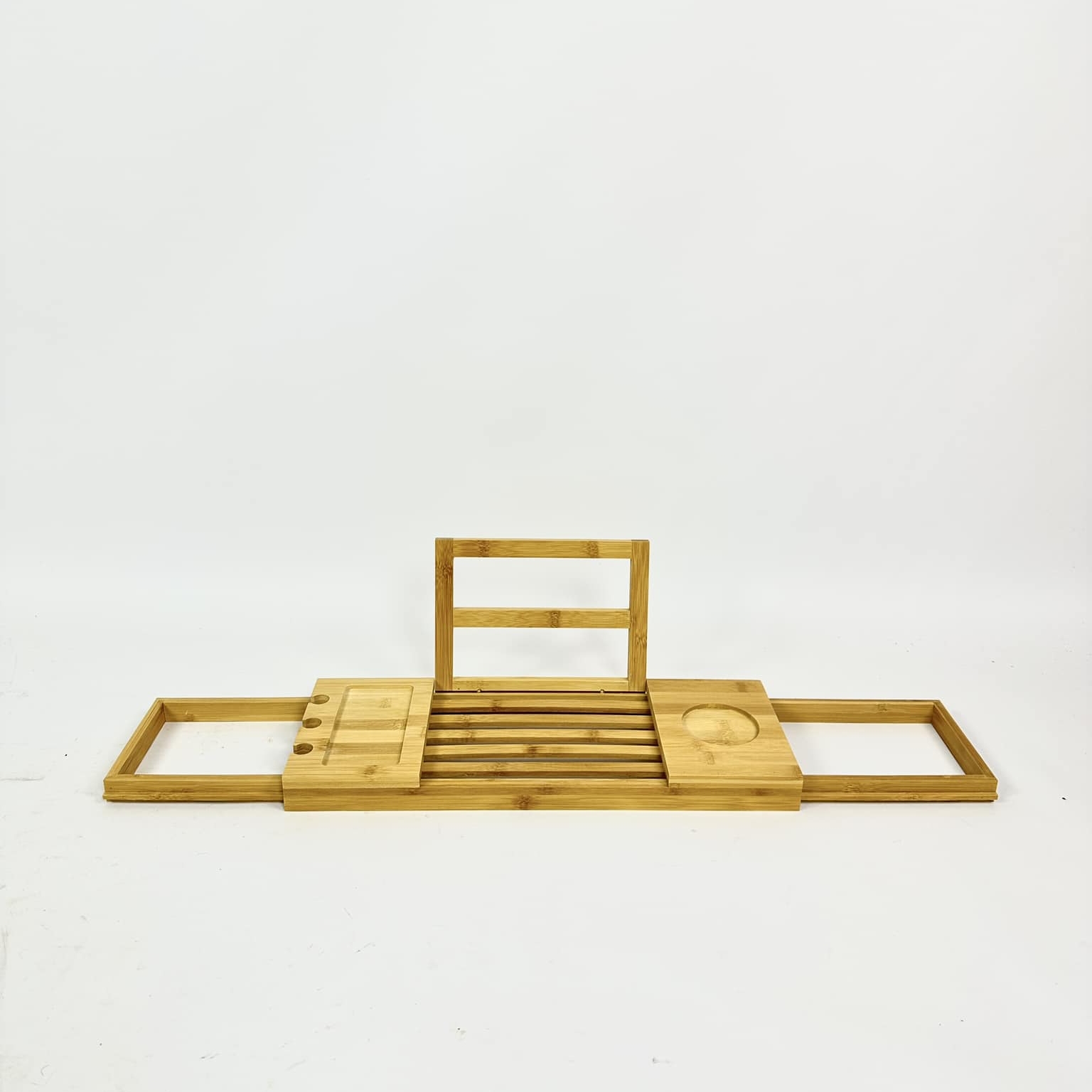 Розкладна поличка для ванної бамбук