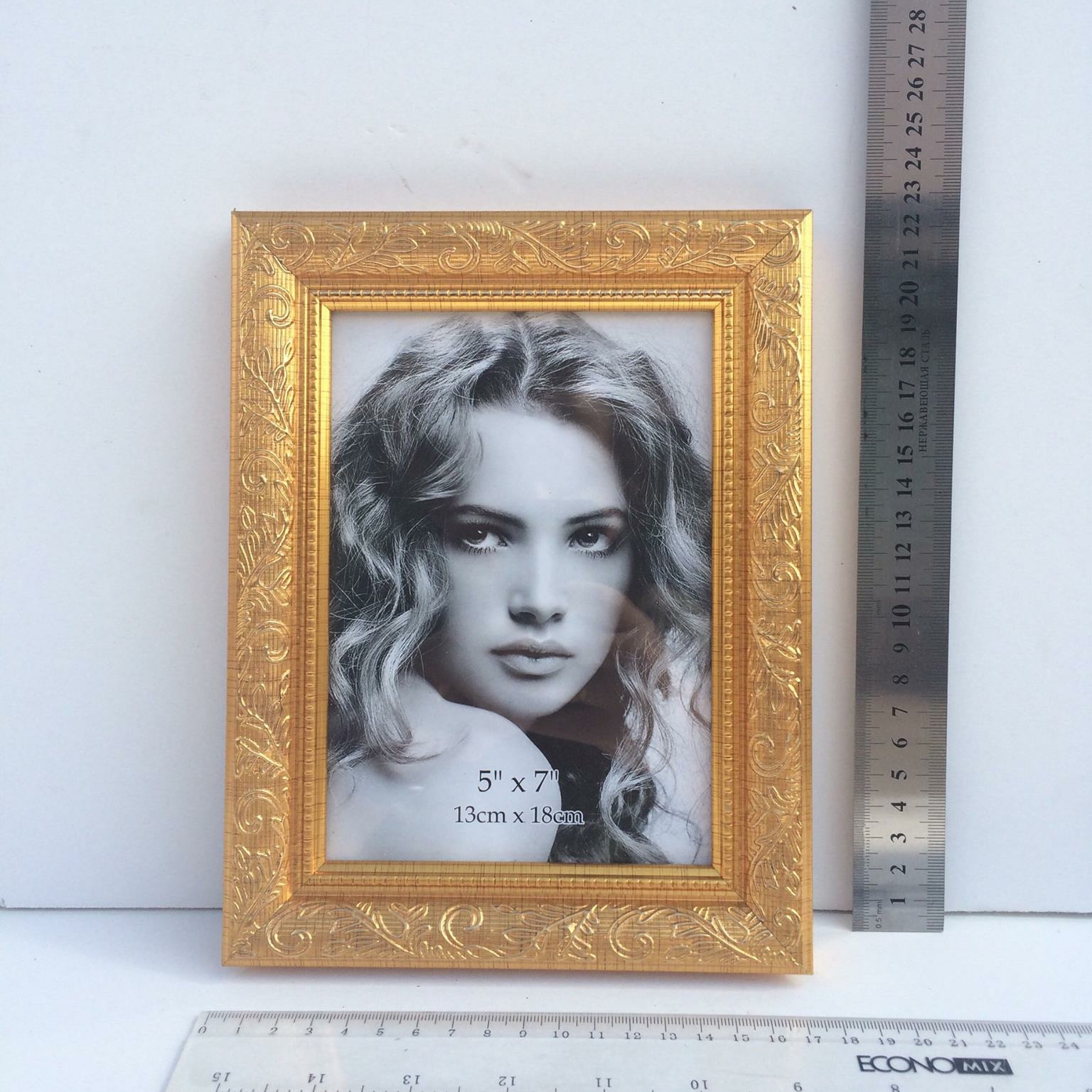 Фоторамка для фото 13 х 18 см золото пластик AR-047
